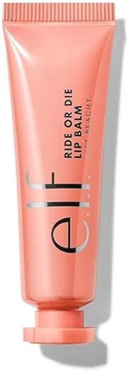 e.l.f. Ride or Die Lip Balm, Ultra-Hydrating Tinted Lip Balm, Infused with Jojoba Oil, Sheer Finish, Just Peachy, 0.42 Oz (12g) - Product Image