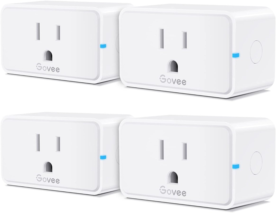 Govee Smart Plug 15A, WiFi Bluetooth Outlets 4 Pack Work with Alexa and Google Assistant, WiFi Plugs with Multiple Timers, Govee Home APP Group Control Remotely, No Hub Required, ETL&FCC Certified - Product Image