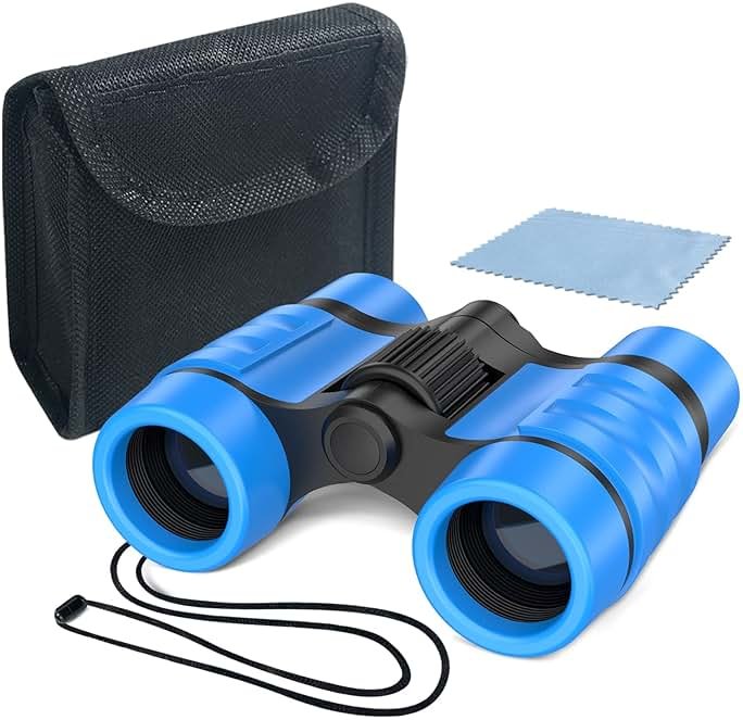 ESSENSON Binoculars for Kids, Blue | Toys Gifts for Age 3-10+ Years, Boys Girls Telescope, Outdoor Sports & Bird Watching, Birthday Presents - Product Image