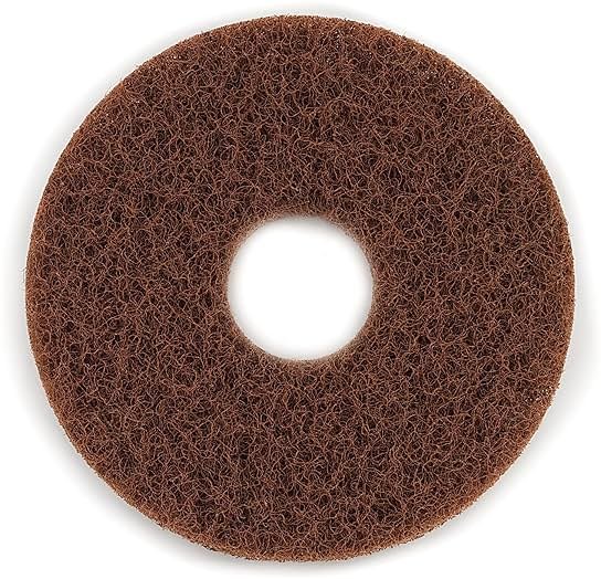 Oreck Commercial 437049 Orbiter Brown Scrub Pad, 12 in. Diameter, Abrasive Pad for Stripping Floors, Use with ORB550MC Oreck Commercial Orbiter Hard Floor Cleaner Machine - Product Image