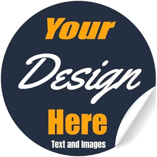 VulgrCo Custom Stickers, Image or Text- Vinyl Custom Labels Stickers Personalized - Waterproof, Dishwasher Safe, Fade Resistant, UV Protected Business Labels - Product Image