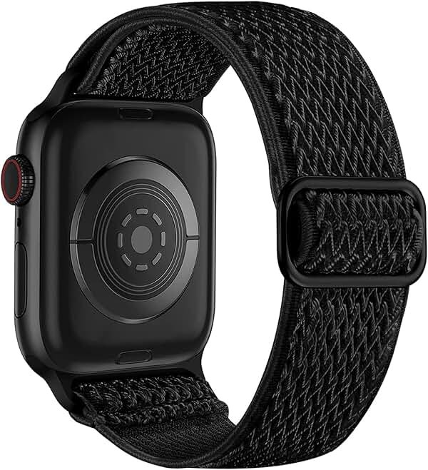 Lerobo Stretchy Nylon Solo Loop Band, Compatible with Apple Watch Series 11 10 9 8 7 6 5 4 3 SE3/2/1 Ultra3/2/1, Adjustable Strap for iwatch Band 44mm 45mm 46mm 49mm 42mm 40mm 41mm 38mm for Women Men - Product Image