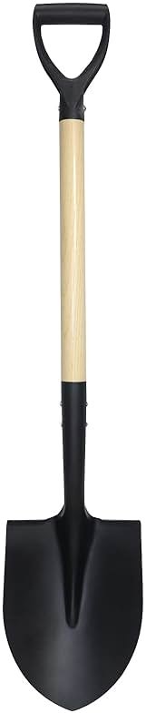 Shovel for Digging,Round Shovel, Garden Tool with D-Handle, 41 Inches in Overall Length, Wooden Handel Garden Shovel,Beach Shovel, Car Snow Shovel - Product Image