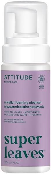 ATTITUDE Micellar Foaming Facial Cleanser, EWG Verified, Dermatologically Tested, Plant and Mineral-Based, Vegan, Coconut & Wildberries Scent, 5 Fl Oz - Product Image