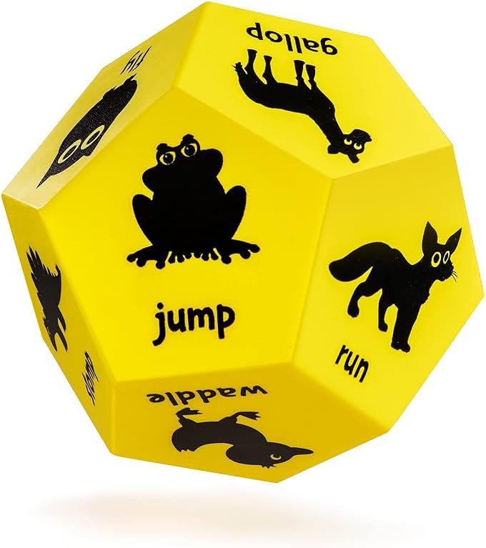 Covelico Animal Exercise Dice - Kids Exercise Equipment, Gross Motor Toys for Toddlers 3-5 & Physical Education Equipment, Recess Toys for Elementary Outside or Indoor Physical Activities for Kids - Product Image