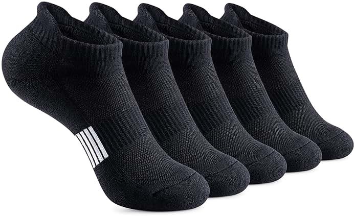 Gonii Ankle Socks Womens Running Athletic No Show Socks Cushioned 5-Pairs - Product Image