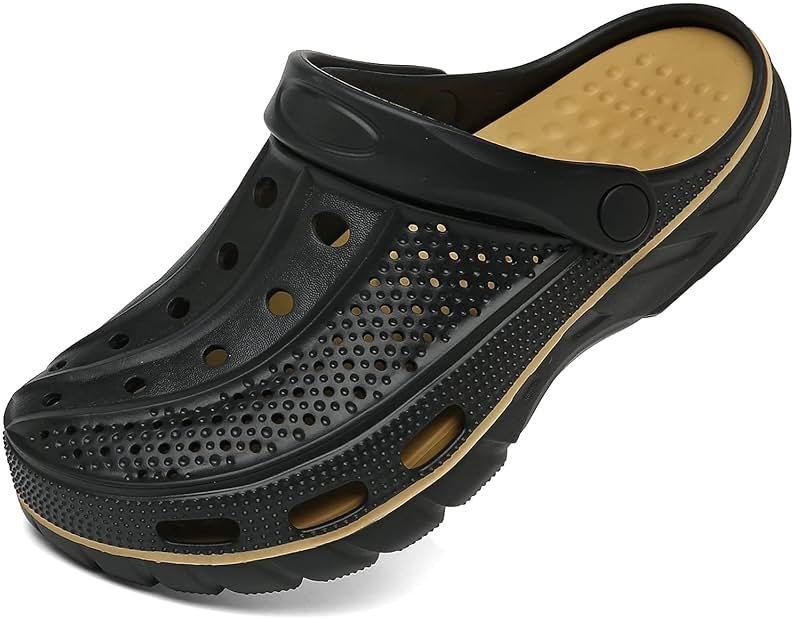 ChayChax Men's and Women's Arch Support Clogs Garden Shoes Slip-on Outdoor Beach Water Sandals with Removable Cushion Footbed - Product Image