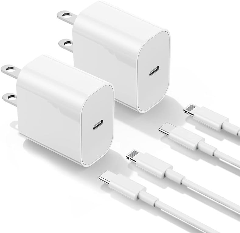iPhone Charger Fast Charging 6ft, Type C Charger Block and Long USB C to Lightning Cable Cord, USBC Wall Plug Power Adapter Cube for Apple iPhone 14 Pro Max/14 Plus/14/13/12 Mini/11/XS Max/XR/iPad Air - Product Image