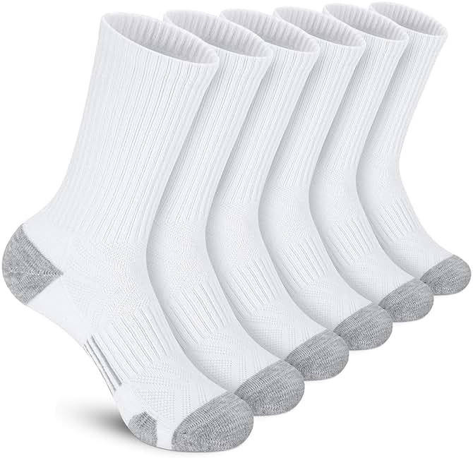 Felicigeely Athletic Crew Socks Cushion Running Socks Performance Breathable Sports Socks for Men - Product Image