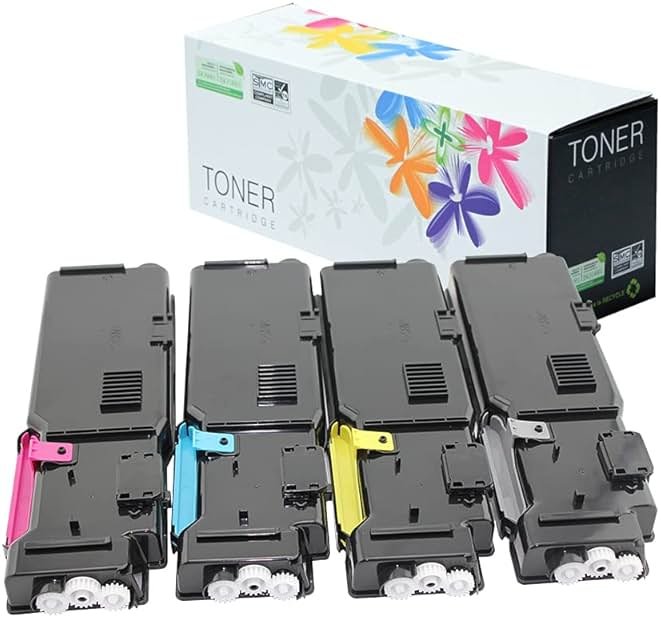 EF Products Remanufactured for Xerox Phaser 6600 6600N 6600DN WorkCentre 6605 6605N 6605DN Toner Cartridge (Black 106R02228, Yellow 106R02227, Magenta 106R02226, Cyan 106R02225, 4-Pack) - Product Image
