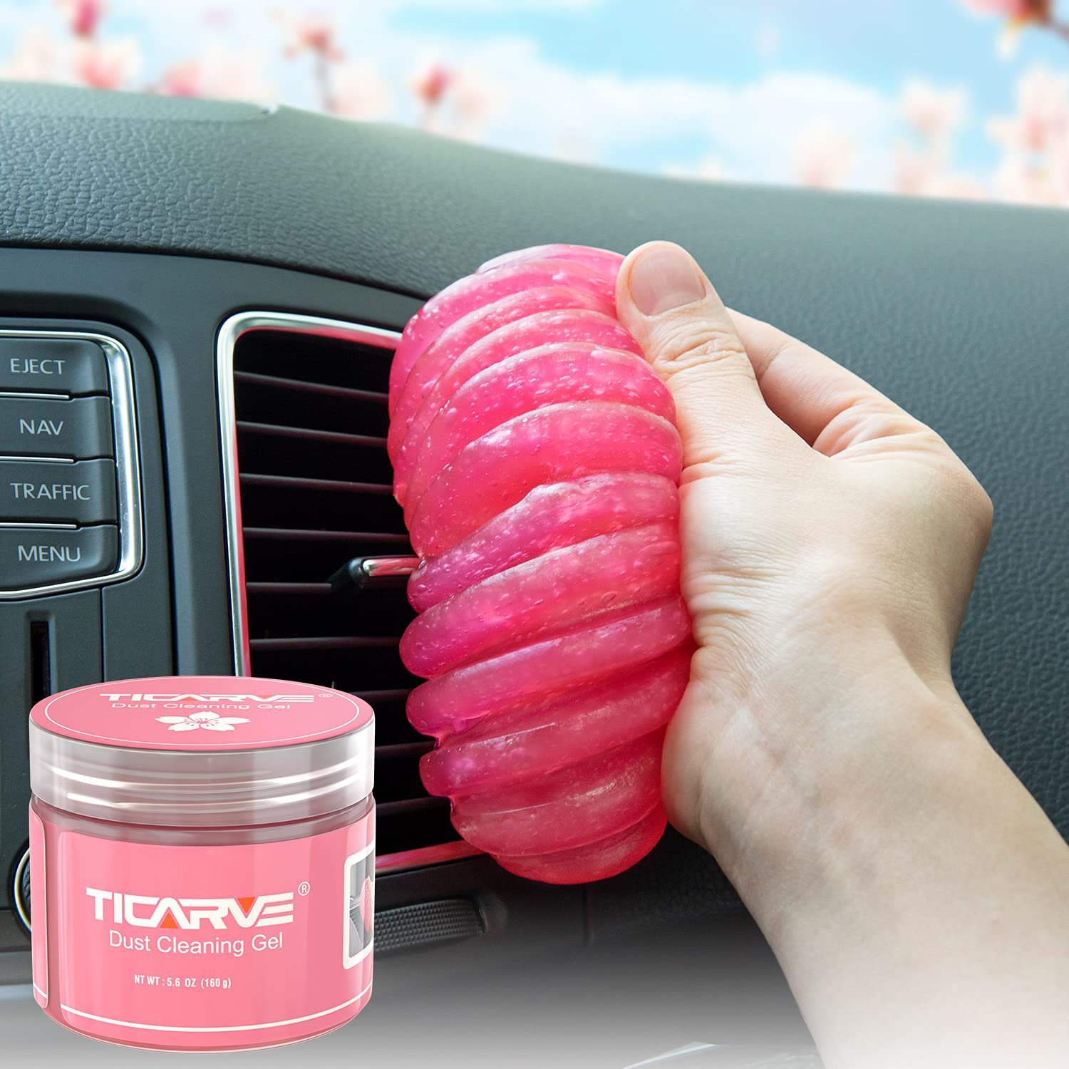 TICARVE Car Cleaning Gel Detailing Putty Car Putty Auto Detailing Tools Car Interior Cleaner Cleaning Slime Car Accessories Keyboard Cleaner Rose/NT WT: 5.6 oz (160 gr) - Product Image