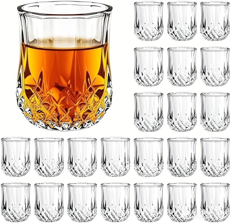 INFTYLE Shot Glasses Set of 24-1.5oz Small Mini Shot Glasses Classic Whisky Vodka Tequila Sherry Brandy Cordial Mini Snifters Glasses For Parties Bars - Product Image