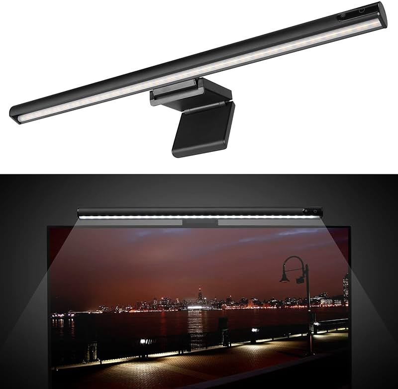 LYMAX Computer Monitor Light Bar, USB Computer Lamp Dimmable Screen Light Bar, Adjustable Brightness/Color Temperature with Touch Contror, No Screen Glare, Space Saving for Home Office Desk Light - Product Image