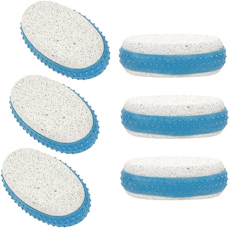 Iconikal 6-Pack Pumice Exfoliating Stone with Rubber Grip (Blue) - Product Image
