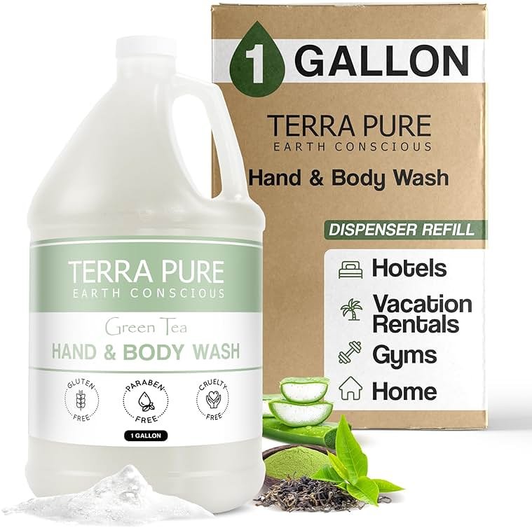 Terra Pure Hotel Body Wash/Hand Soap | One Gallon | Designed to Refill Soap Dispensers (Set of 1) - Product Image