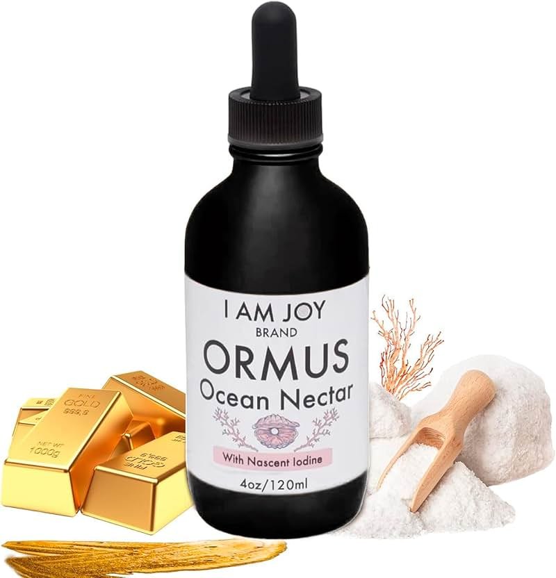 I Am Joy co. Ormus Ocean Nectar Monoatomic Gold with Iodine Designed to Decalcify the Pineal Gland, Support Thyroid and Increase Feelings of Alertness, Clarity of Thought and Energy 4oz - Product Image