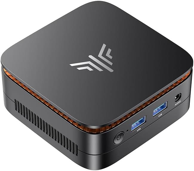 KAMRUI Pinova P1 Mini PC Computer, AMD Ryzen 4300U (Beats i3-10110U/3500U), 16GB RAM 256GB SSD, Mini Desktop Computer Support Triple 4K, USB-C, WiFi, Bluetooth, Ethernet for Business, Education, Home - Product Image