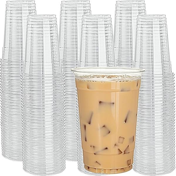 Fabulous Party 300 Pack Crystal Clear 16 Oz Plastic Cups Disposable Cups, PET Clear Cups for Party, Smoothie Disposable Drinkware for Wedding, Cold Drink Cup for Sparkling Ice Coffee Bubble Tea - Product Image