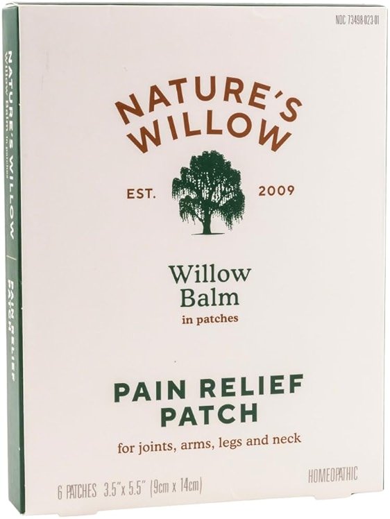Nature's Willow Relief Patches – Fast-Acting, Plant-Based Topical Solution to Help with Sore Muscles & Joints | 6 Patches per Pack | 1-Pack - Product Image