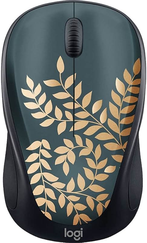 Logitech - Design Collection Limited Edition Wireless Compact Mouse with Colorful Designs - Golden Garden - Product Image