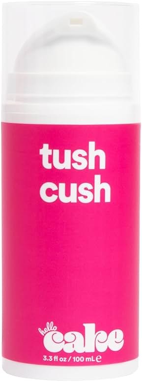 Hello Cake Tush Cush, Silicone and Water-Based Personal Lubricant, Formulated for Anal Use, Hybrid Lube for Men, Women, and Couples, 3.3 fl oz - Product Image