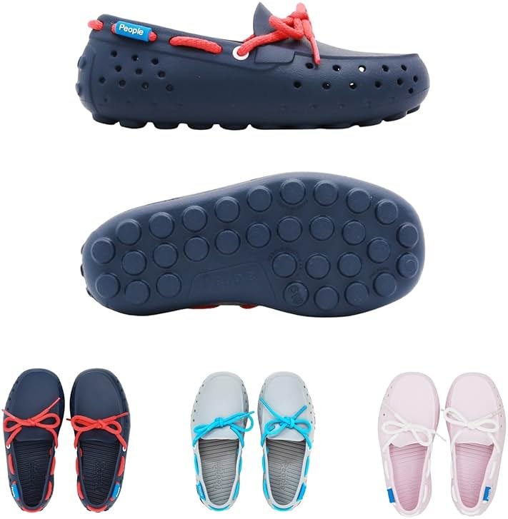 People Footwear Senna Kids - Waterproof Slip-On Rubber Loafers, Lightweight Durable Boat Shoes for Boys & Girls, Non-Slip Water Shoes for Outdoors - Product Image
