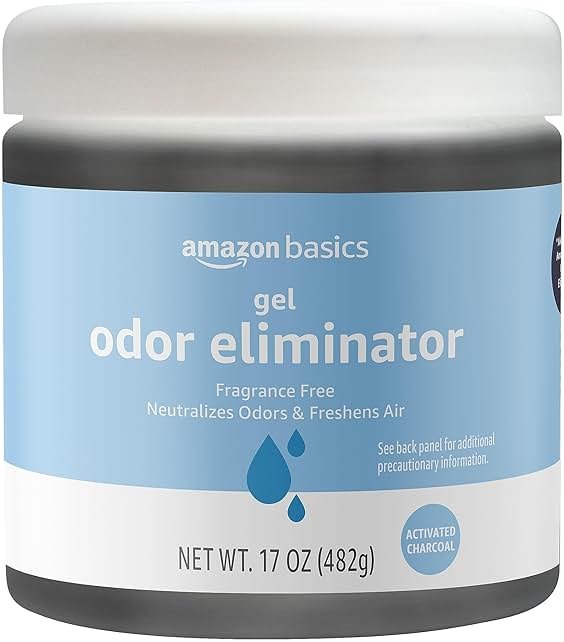 Amazon Basics Gel Odor Eliminator, Activated Charcoal, Fragrance Free, 17 Oz, 1-Pack - Product Image