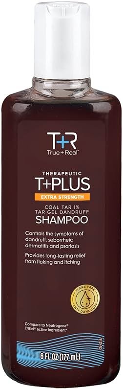 True+Real Coal Tar Therapeutic Tar Gel Anti-Dandruff Shampoo 1% Coal Tar, 6 Ounce - Product Image