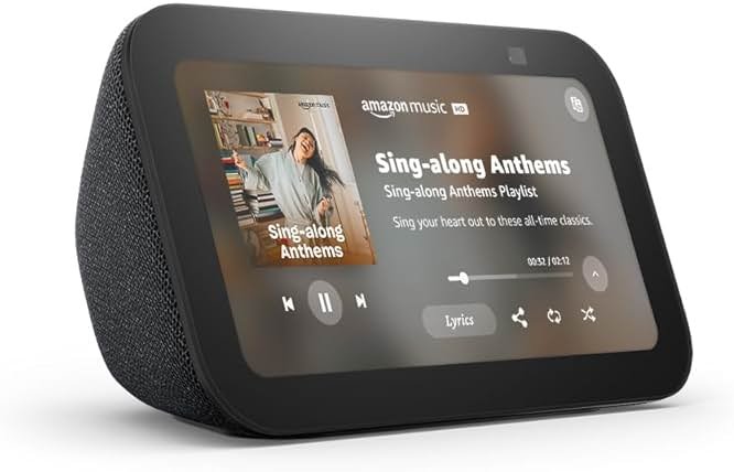 Amazon Echo Show 5 (newest model), Smart display, Designed for Alexa+, 2x the bass and clearer sound, Charcoal - Product Image