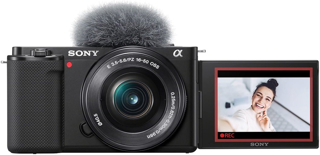 Sony Alpha ZV-E10 - APS-C Interchangeable Lens Mirrorless Vlog Camera Kit - Black - Product Image