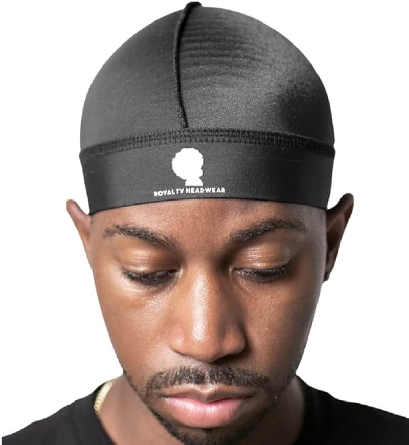 Royalty Headwear Silky Wave Cap for 360, 540 & 720 Waves, Soft Breathable Durag Skull Cap Beanie for Men - Product Image