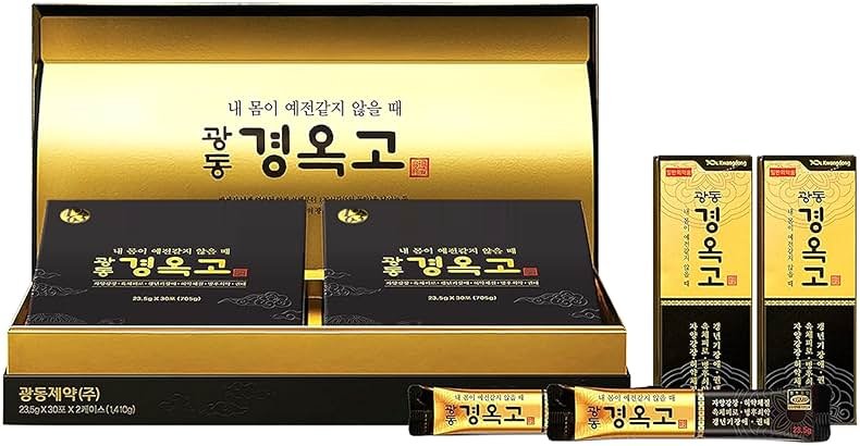 KWANGDONG Kyung Ok Ko Premium Korean Herbal Supplement - Natural Energy Booster for Men & Women, Traditional Ok Ko Formula with Ginseng, Honey & Herbal Ingredients, 60 Packets - Product Image