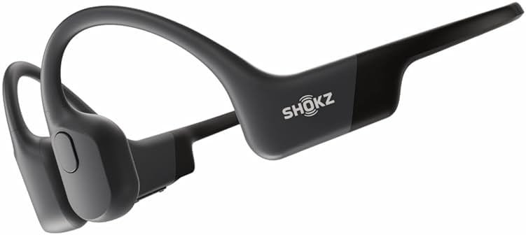 SHOKZ OpenRun Bone Conduction Open-Ear Bluetooth Sport Headphones, Running Workout，Sweat Headband, IP67 Sweat Resistant, 8H Playtime, Mic, Black - Product Image
