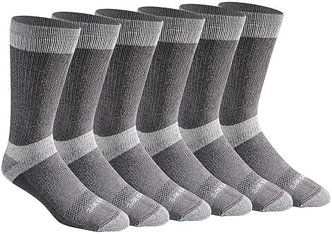 Dickies Men's Dri-tech Moisture Control Max Full Cushion Crew Socks, Available in M-xl (6, 12 Pairs) - Product Image