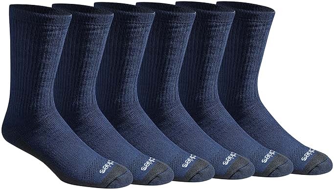 Dickies Men's Dri-tech Moisture Control Max Full Cushion Crew Socks, Available in M-xl (6, 12 Pairs) - Product Image