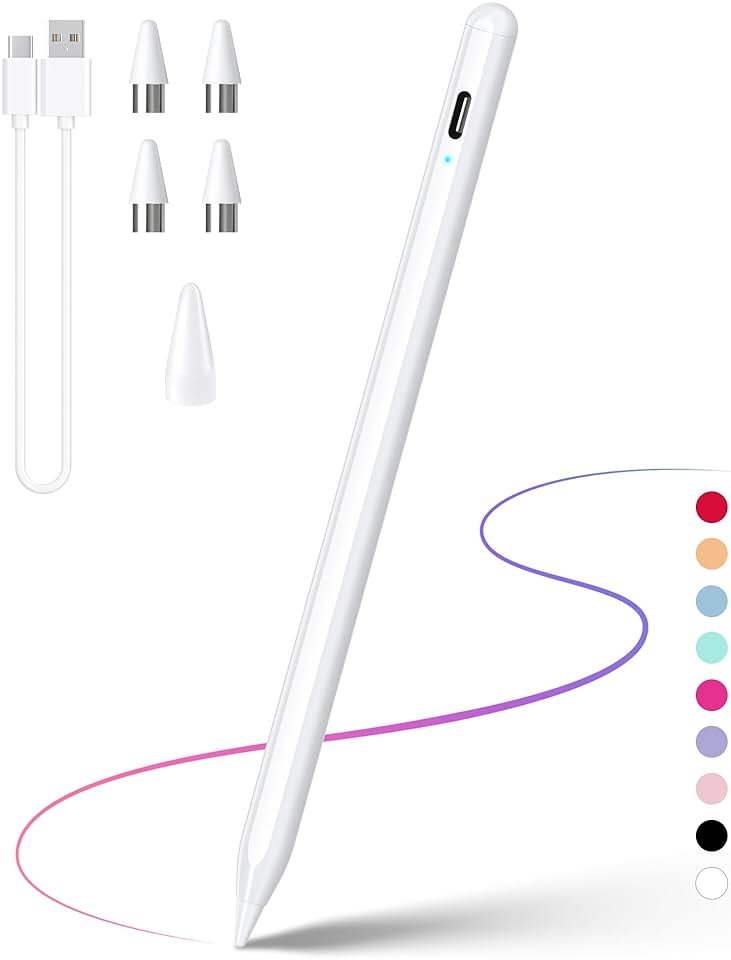 Stylus Pen for Touchscreen, Compatible for Android & iOS Phones/Tablet, Fast Charge Universal Stylus Pen for i-Phone, i-Pad, Tab A9+, High Sensitivity & Precision Stylist Pencil for Writing/Drawing - Product Image