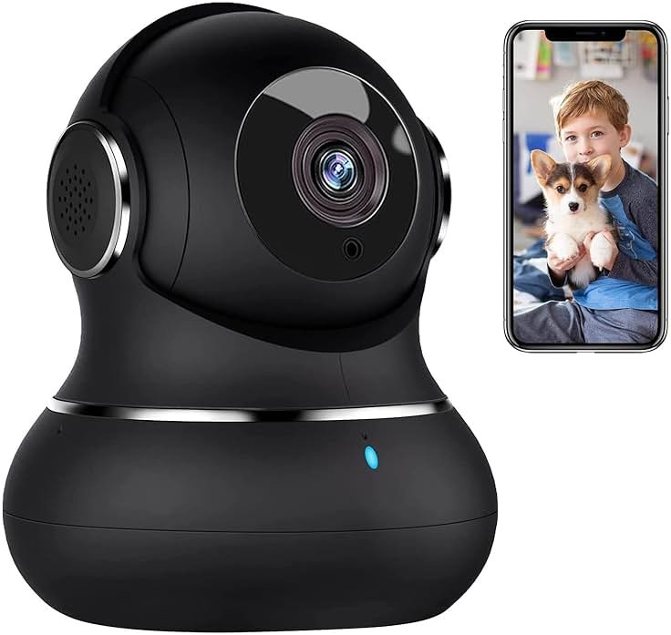 litokam 2K Indoor Security Camera, 360° Cameras for Home Security Indoor with Motion Detection, Pet Cam with Phone App, Baby Monitor-Night Vision - Product Image