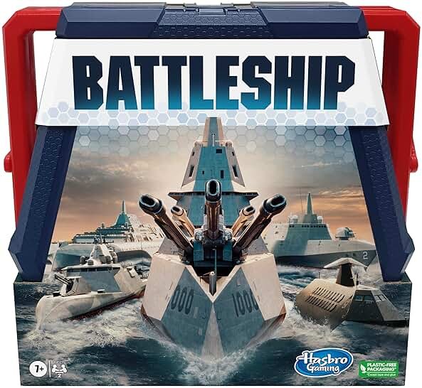 Hasbro Gaming Battleship Classic Board Game | Strategy Games for Kids and Adults | Ages 7+ | 2 Players | Fun Kids Games | Family Games - Product Image