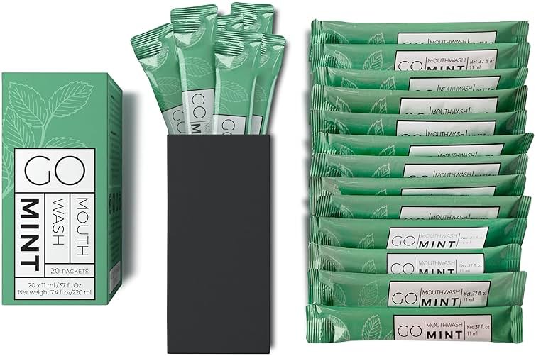 GO Travel Size Mouthwash Packets – Individual Mini Mouthwash for Fresh Breath - TSA Compliant - Smart Packet Design to Reduce Travel Bottle Waste - Liquid Mint Flavored Portable Travel Mouthwash Bulk - Product Image