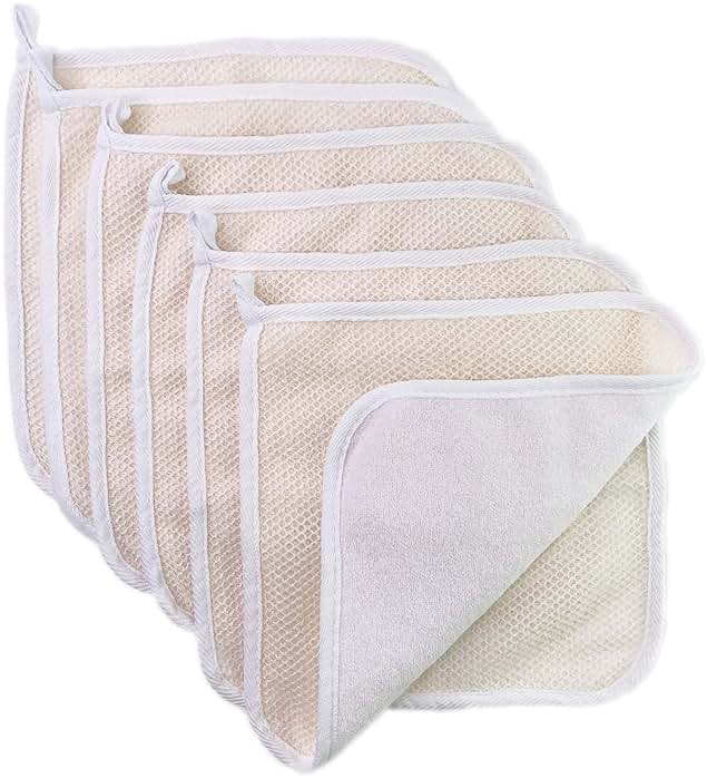 PPHAO BASIC - Soft Weave Washcloth for Face - Face Washcloths - Exfoliating Washcloths for Dead Skin - Exfoliating Towel Pack - Bulk - Washcloths Scrubber for Body and Face - Towel - 6 Pack - Product Image