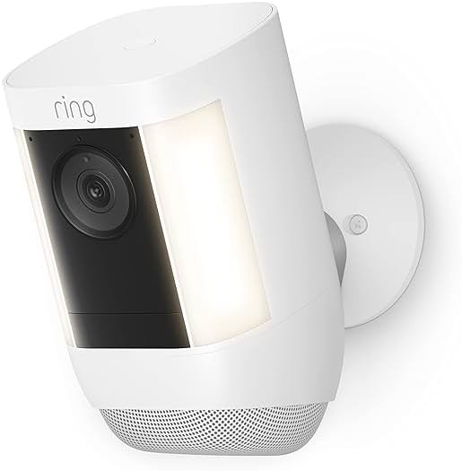 Ring Spotlight Cam Pro, Battery, Home or business security, Retinal 2K Video, Color Night Vision and Two-Way Talk with Audio+, White - Product Image
