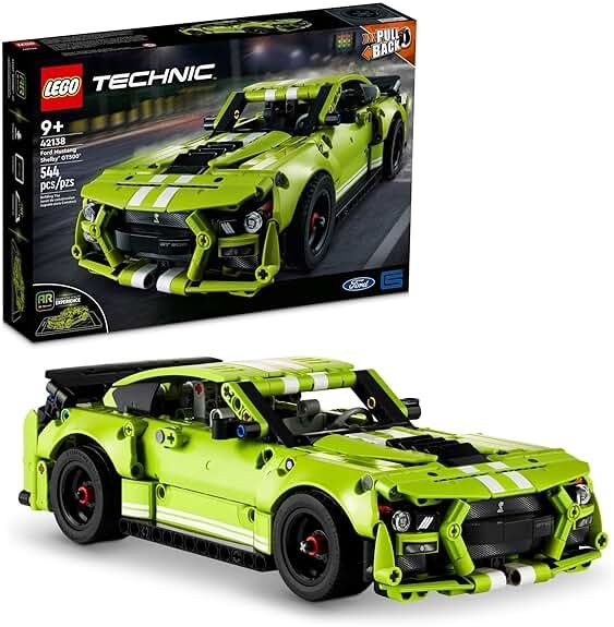 LEGO Technic Ford Mustang Shelby GT500 Toy Car - Building Toy for Boys & Girls, Ages 9+ Years - Pull Back Car W/AR App for Pretend Play - Gift Ideas - 42138 - Product Image
