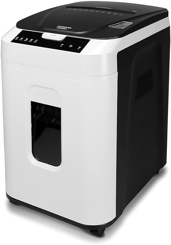 Aurora Commercial Grade 200-Sheet Auto Feed High Security Micro-Cut Paper Shredder/ 60 Minutes/Security Level P-5 - Product Image