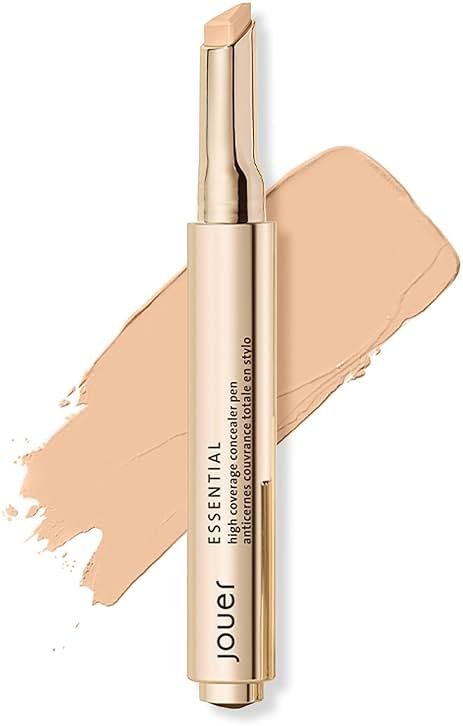 Jouer Essential High Coverage Concealer Pen - Under Eye Concealer for Dark Circles - Brightening Makeup for Eye Circles - Color Corrector Eye Primer with Hyaluronic Acid and Vitamin E - Product Image