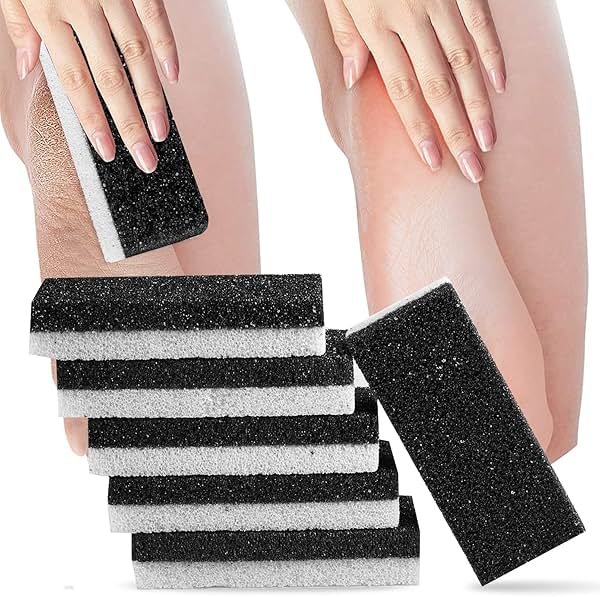 2 in 1 Pumice Stone for Feet,6 Pack Foot Scrubber & Callus Remover, Stone Scrubber for Hard Skin,Foot Pumice,Dead Skin Remover for Feet, Heels, Hands and Body - Product Image