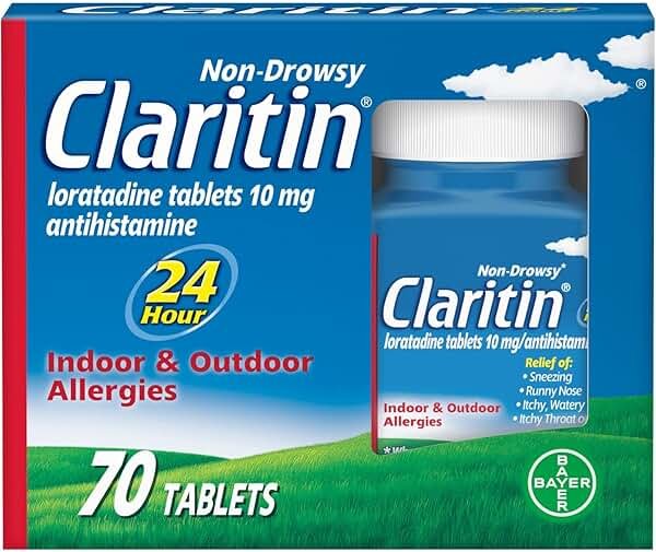 Claritin 24 Hour Non Drowsy 10 mg Allergy Relief Tablets, 70 ea (Pack of 3) - Product Image