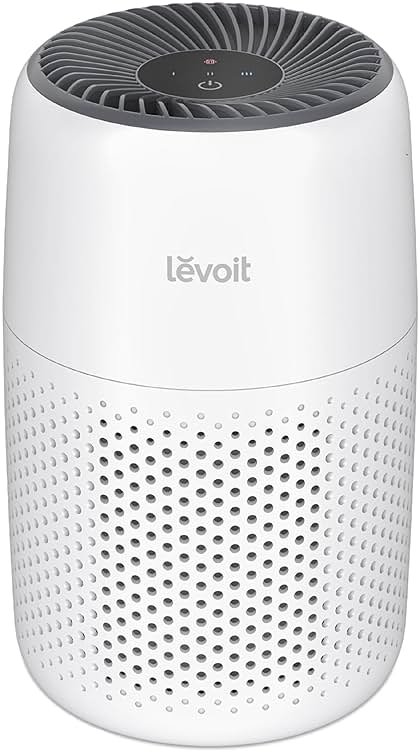 LEVOIT Air Purifiers for Bedroom Home Dorm, AHAM VERIFIDE, 3-in-1 Filter Cleaner With Aroma Pad, Filters Smoke, Allergens, Pet Dander, Odor, Dust, Office, Desktop, Core Mini-P, White - Product Image