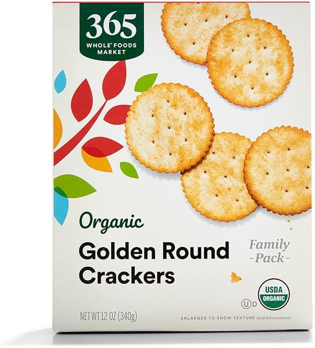 365 by Whole Foods Market, Organic Golden Round Crackers, 12 Ounce - Product Image