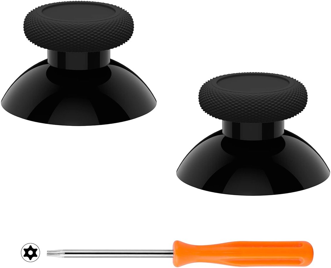 eXtremeRate Replacement Thumbsticks for Xbox Series X & S, Joysticks Repair Kit for Xbox Wireless Controller, Custom Analog Stick Buttons for Xbox One S/X/Elite Controller - Black - Product Image