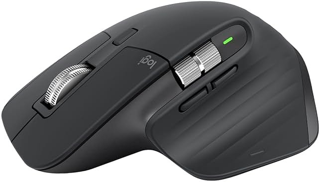 Logitech MX Master 3S Wireless Mouse Standard Edition with Logi Bolt USB Receiver, Ultra-Fast Scrolling, Ergo, 8K DPI, Track on Glass, Quiet Clicks, USB-C, Bluetooth, Windows, Linux, Chrome - Graphite - Product Image